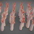 Modern Hand Male Hand Alphanumeric 3d model