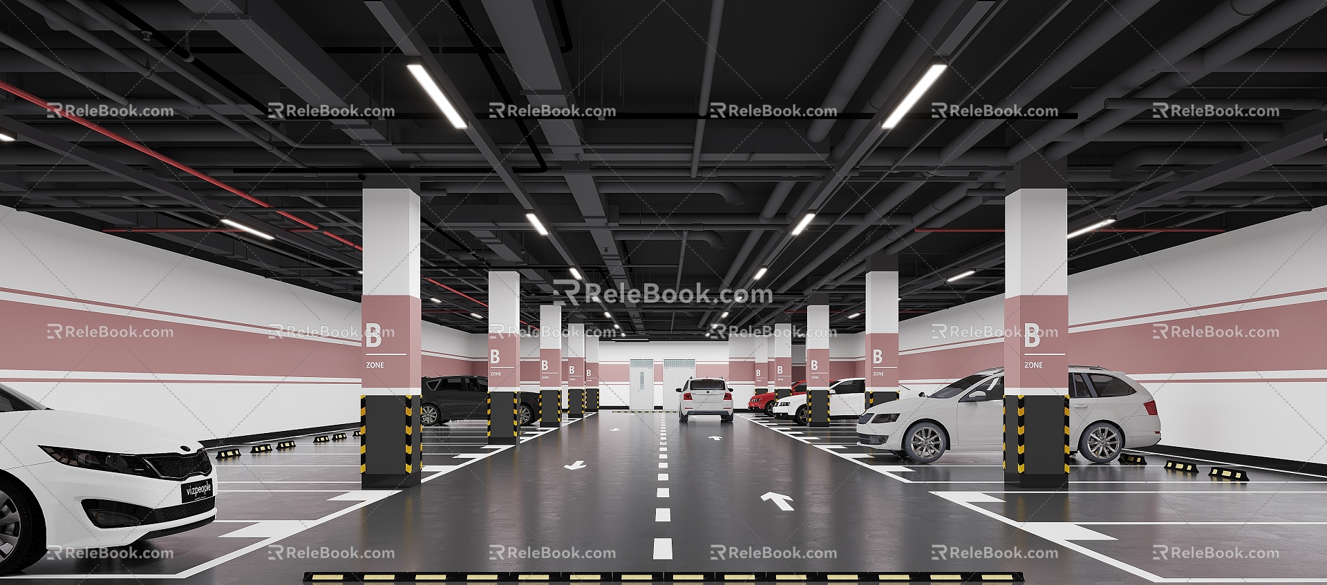 Parking Underground Parking 3d model