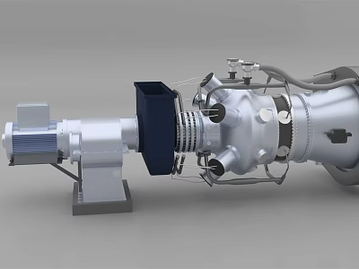 Advanced Industrial Equipment with Electric Motor Pipes Valves and Control Panel Precision Structural Components 3d model