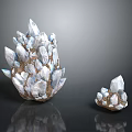 Natural Wood Stone Crystal Cluster Decorative Ornaments Large And Small With Shiny Texture