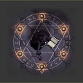 Game Movie Character In Purple Robe Holding Open Book With Candles On Magic Circle