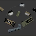 Various Colored Flashlights With Different Designs And Illuminated LED Features
