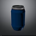 Blue Industrial Storage Barrel With Secure Metal Lid And Durable Design