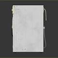 Crystal White Front Load Washing Machine With Control Panel And Round Door Design