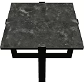 Modern Sofa Coffee Table Set With Marble Top And Black Metal Frame 3d model