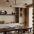 Modern Living And Dining Room Interior With Dining Table Chairs Sofa And Large Windows