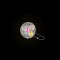 Transparent Table Lamp Featuring Colorful Light Bowls And Visible Internal Components