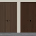 Middle Style Double Door Opposition Door 3d model