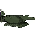 Green Military Weapon System With Radar Device And Operations Platform 3d model