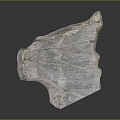 Natural Stone Material With Gray Surface And Irregular Edges Showing Natural Texture 3d model