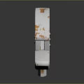 Rusty Metal Wrench Tool With Corrosion Details On Reflective Surface