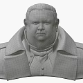 Game Movie Character With Red Hair Black Leather Jacket Red High Collar Gold Buttons