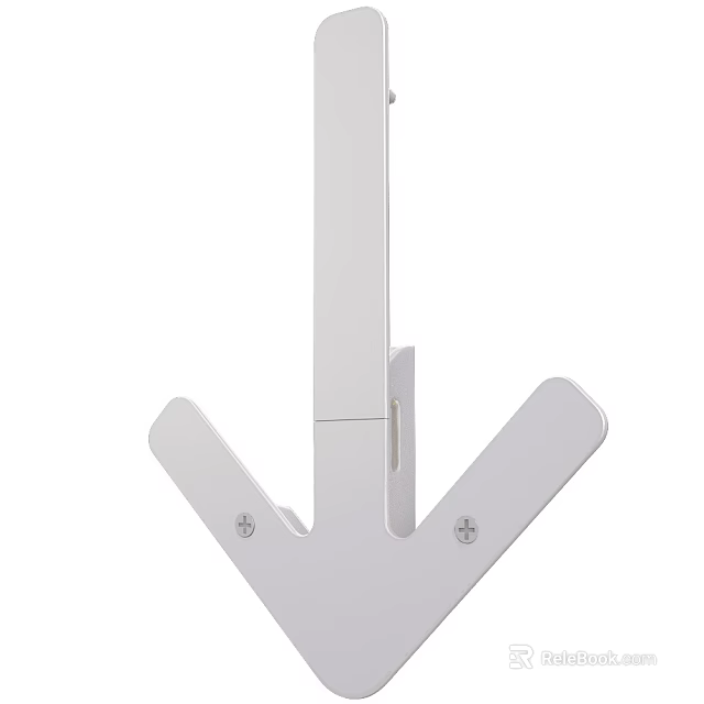 Durable White Plastic Clothes Hanger With Space Saving Design For Home Wardrobe Use 3d model 