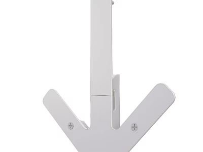 Durable White Plastic Clothes Hanger With Space Saving Design For Home Wardrobe Use 3d model
