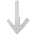 Durable White Plastic Clothes Hanger With Space Saving Design For Home Wardrobe Use