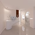 Luxury Beauty Hair Salon Modern Interior With Elegant Reception Counter And Mirror Design