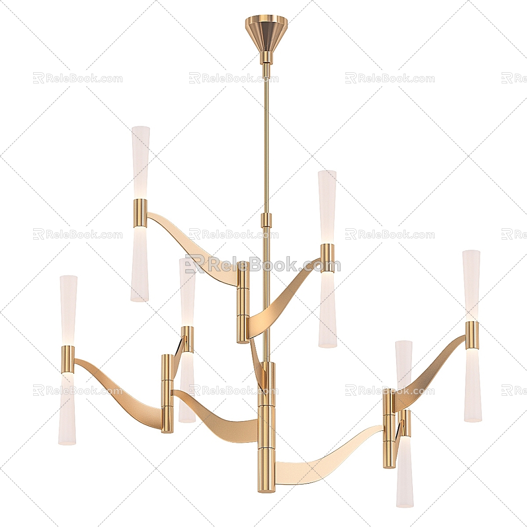 Light Luxury Chandelier 3d model