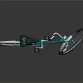 Sleek Teal Bicycle With Black Seat White Tire Rims Handlebars And Dark Background Reflection