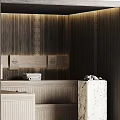 Modern Shower Sauna Interior With Wooden Walls Decorative Panels And Stacked Towels