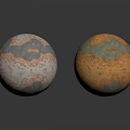Colorful Wood Stone Material Spheres With Various Textures And Round Shapes
