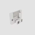 Modern White Kitchen Interior With Glass Fronted Cabinets Range Hood And Wine Storage