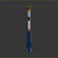 Futuristic Sci Fi Weapon With Blue Orange White Color And Sleek Modern Design