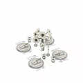 Elegant Dinnerware Set With White Poppies Vase Plates Napkins Cutlery And Glasses Table Setting