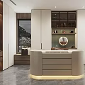 Modern Walk-in Closet Interior Design With Dressing Table Mirror Clothing Rack And Storage Cabinets