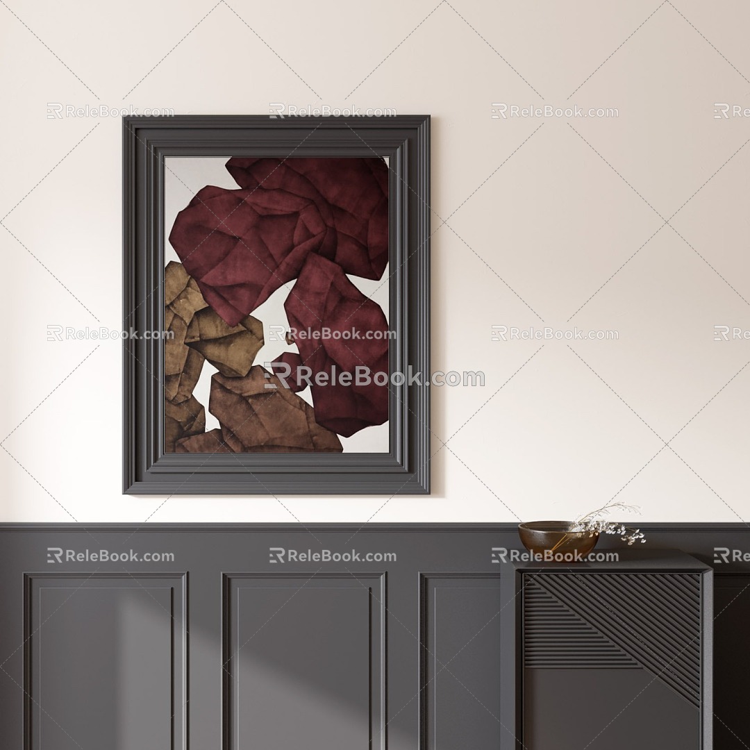 Middle Ancient Style Decorative Painting 3d model