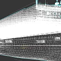 Modern Cargo Ship With Stacked Containers For Cargo Line Transport 3d model