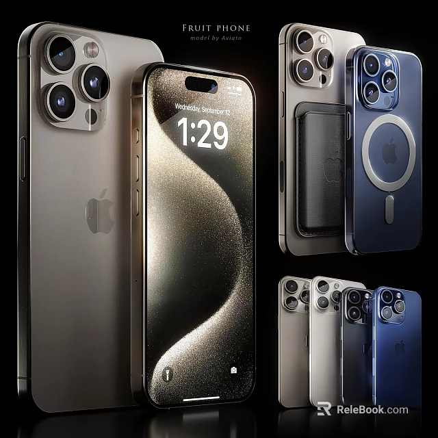 Apple iPhone Daily Electrical Appliance With Multiple Angles Screen Display And MagSafe Design 3d model 