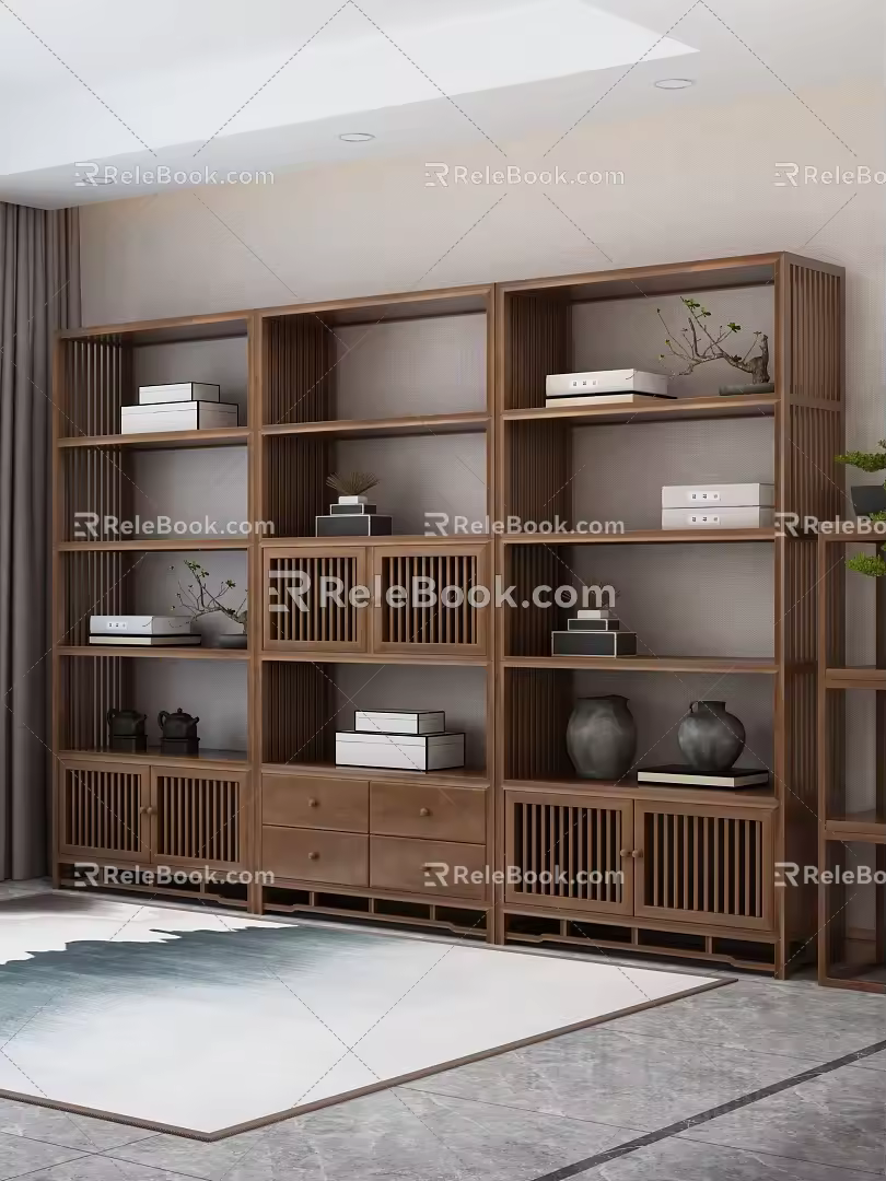New Chinese-style Locker Side 3d model