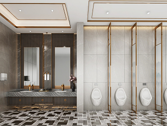 Light Luxury Toilet 3d model