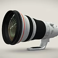 Professional Telephoto Camera Lens With Large Aperture Red Accent And Tripod Mount