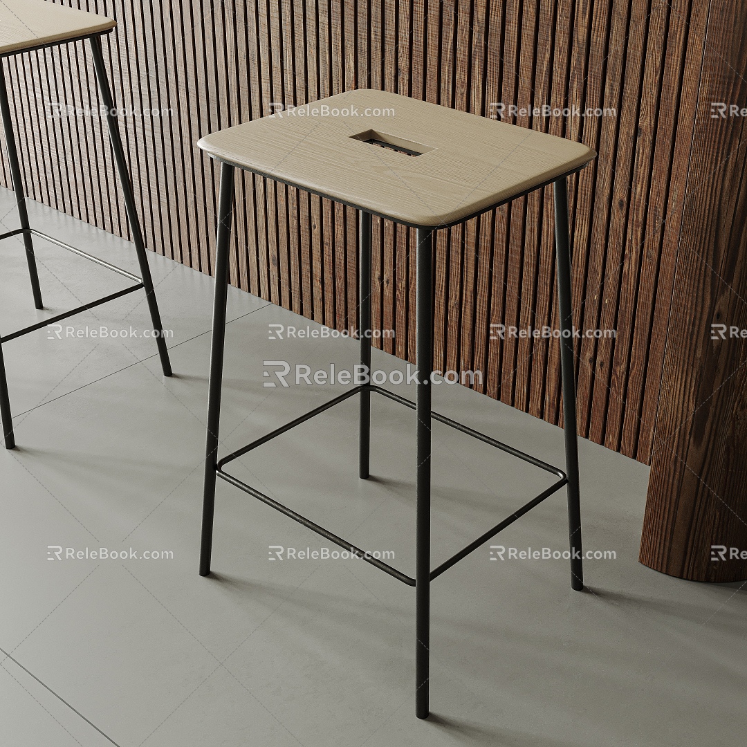 Modern Bar Chair Metal Chair Bar Chair Industrial Style Bar Chair Single Chair Bar Chair 3d model