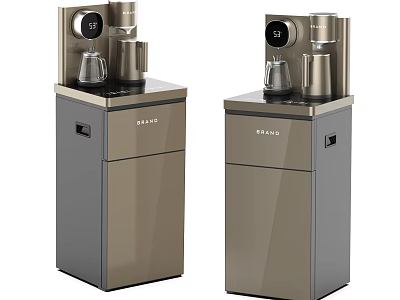 BRANO Modern Daily Appliances Two Units With Brown Gray Design And Cabinet Base 3d model