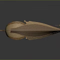 Boat Shaped Architectural Structure With Curved Woven Roof Supporting Wheels And Small Ladder