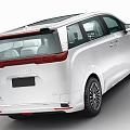 Modern White MPV Car With Dual Sunroof And Stylish Front Grille Design
