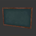 Classic Chalkboard Interior Decor With Wooden Frame And White Background