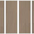 Modern Wood Grain Wall Panels With Vertical Stripes And Geometric Patterns 3d model