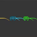 Stylish Sunglasses with Blue Green and Gold Frames for Modern Fashion Look