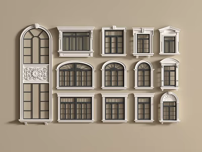 Casement Windows Various Design Styles For Home Exterior And Interior Applications 3d model
