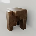 Modern Geometric Side Table With Unique Metallic Structure And Minimalist Design