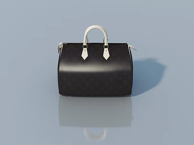 Black Flush Door With White Handle Metal Fittings And Patterned Surface 3d model