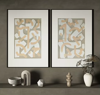 New Chinese Decorative Painting 3d model