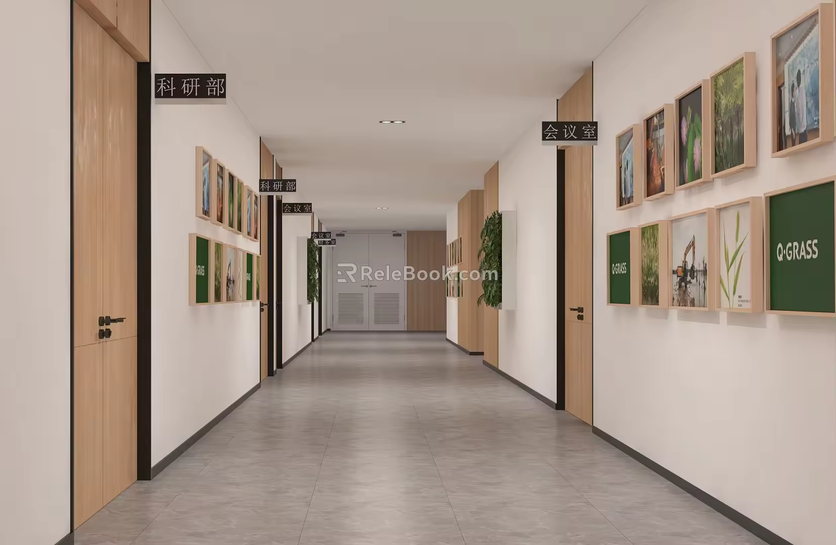Modern aisle 3d model