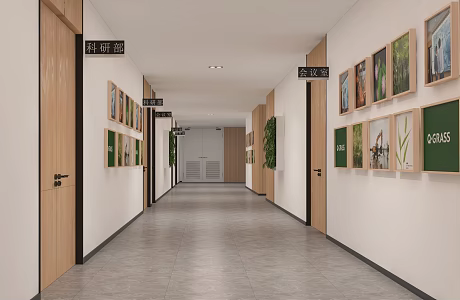 Modern aisle 3d model