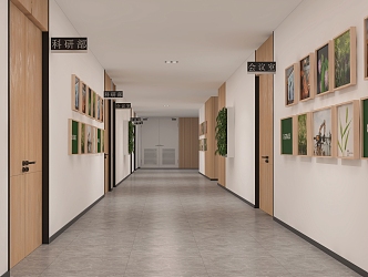 Modern aisle 3d model