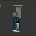 Blue SIPU Vending Machine With Metal Top Control Panel And Dispensing Compartment