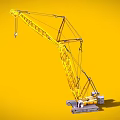 Yellow Construction Utility Vehicles Including Dump Truck Excavator Loader And Crane